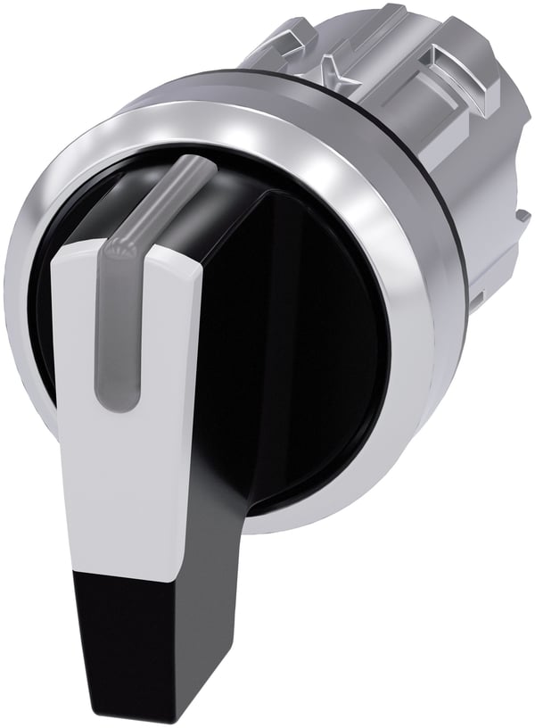 Omskifter lys 22mm rund metal højgl hv 3