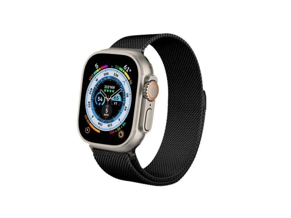 Crong CRG-40MST-BLK, Klockarmband, Apple, Apple Watch 38/40/41mm, Rostfritt stål, Upphängbar förpackning