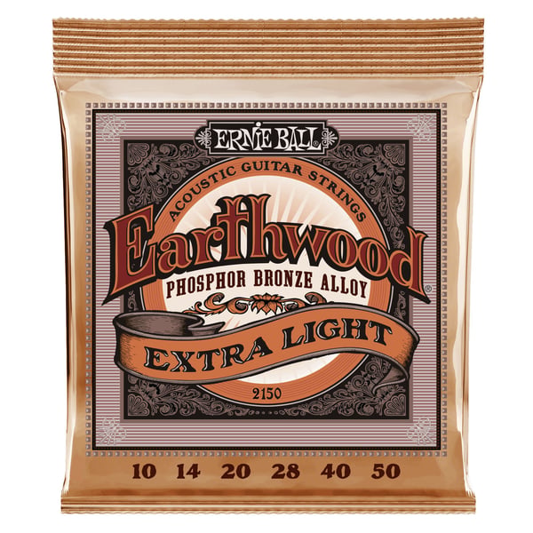 Ernie Ball 2150 Earthwood Phosphor Bronze Extra Light – stålsträngar till akustisk gitarr