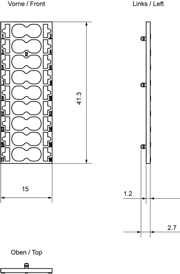 Siemens 6ES7193-6CP12-2MT0, 78 mm, 94 mm, 12 mm, 6 g