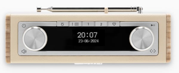 Roberts Radio Rambler Uno, Bærbar, Digital, DAB, DAB+, FM, 3,5 mm, Bamboo, Cremefarvet, Aluminium, Bamboo