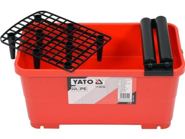 Yato YT-54750, Rakennusämpäri, Suorakulmainen, Polypropeeni, Punainen, 22 L