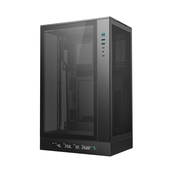 DeepCool CH270 DIGITAL datorchassi Micro ATX härdat glas, svart