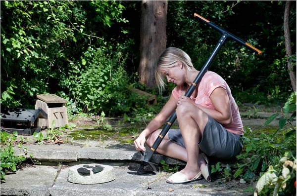 Fiskars QuikDrill L - Puutarhaporakone - FiberComp (lasikuituvahvisteinen polyamidi) - 110 cm - 20 cm