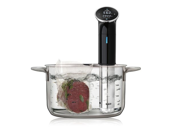 Laica SVC107L, Sous vide-nedsenkingssirkulasjonspumpe, Sort, Rustfritt stål, 25 °C, 95 °C, Berøringskontroll, 100 timer