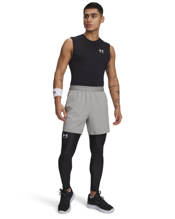 Under Armour HeatGear, Åtsittande leggings, Hankoppling, Svart, Vuxen, Monokromatiskt, S