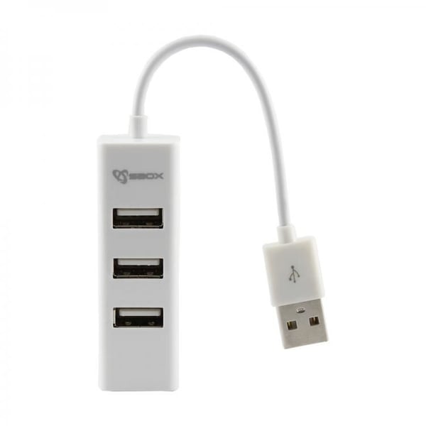 SBOX H-204W, USB 2.0, USB 2.0, 480 Mbit/s, Hvit, Akrylonitril-butadien-styren (ABS), USB