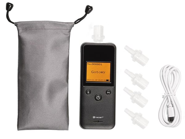 Tracer BreathEZ-2B, Svart, Platinum elektrokjemisk sensor, ‰, 0 - 500%, LCD, Polen