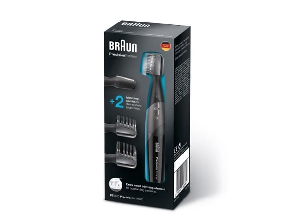 Braun Bartschneider PT5010, Parta, Viikset, 5 mm, 8 mm, Musta, Akku, AAA