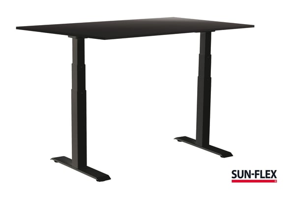 SUN-FLEX® EASYDESK ADAPT VI traffic black, sort laminat 140*80