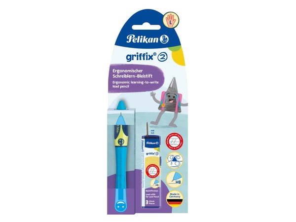 Pelikan griffix, Blå, Plast, Mørkegrå, HB, 1 stykker, Tyskland