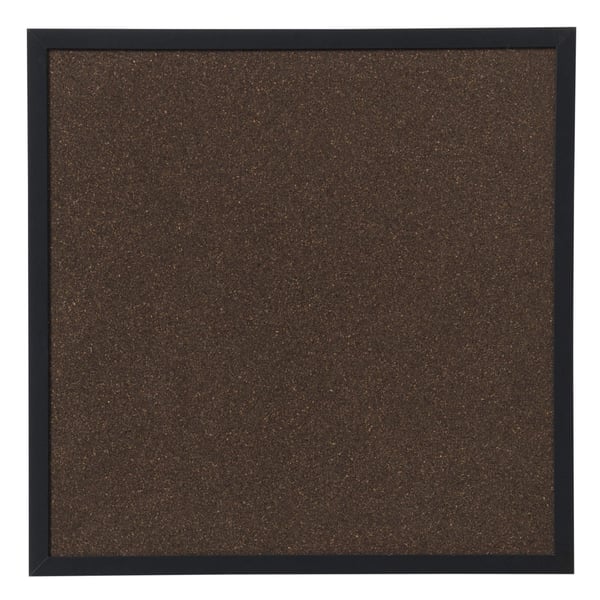 Opslagstavle 60x60 cm mørkebrunt kork med sort ramme Opslagstavle 60x60 cm mørkebrunt kork med sort ramme