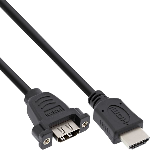 InLine 17500B, 0,6 m, HDMI Type A (Standard), HDMI Type A (Standard), Hankjønn, Hunkjønn, Rett