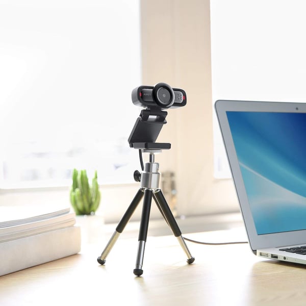 AUKEY Webcam PC-LM3, 1080P Full HD-oppløsning, dobbel støydempende mikrofon, USB 2.0-port, autofokus, inkl. klips