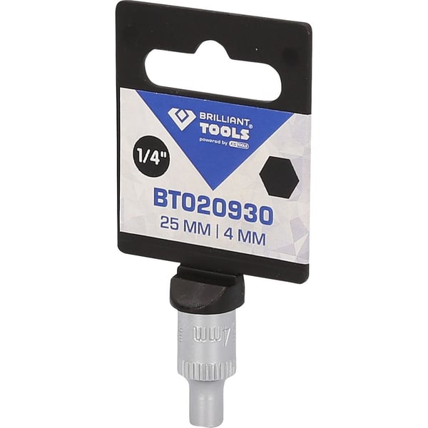 Brilliant Tools BT020933, stikkontakt, 1/4", 24,8 mm, 11 g, 45 mm, 84 mm