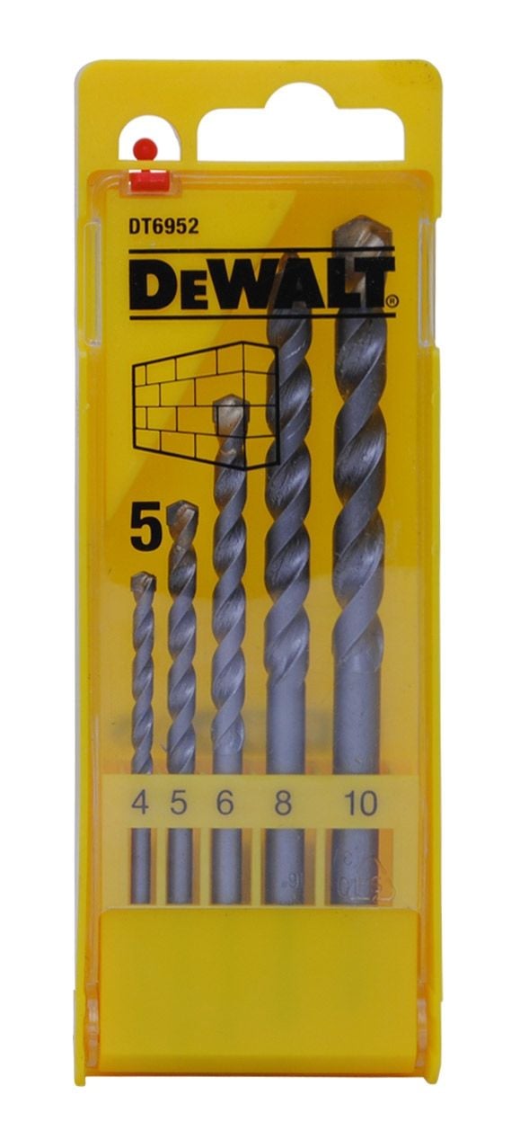 DeWALT DT6952 - Poranteräsarja - muuraukseen - 5 kpl - 5 mm, 6 mm, 8 mm, 10 mm, 4 mm
