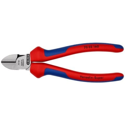 Knipex KP-7002160, Hånd kabelkutter, Blå, Rød, Stål, Blå, Rød, Rustfritt stål, 62 HRC, 4 mm