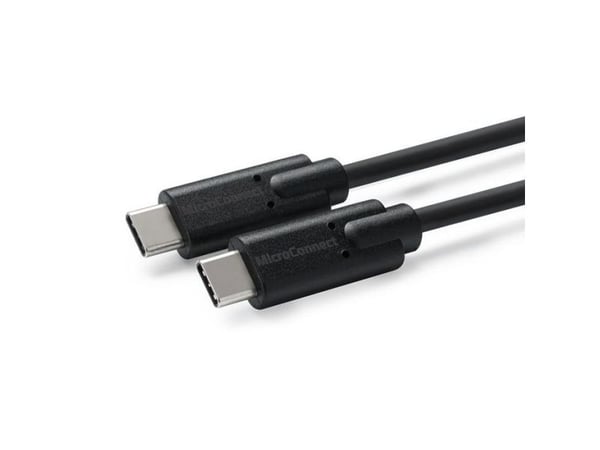 MicroConnect - USB-kabel - 24 pin USB-C (hann) til 24 pin USB-C (hann) - USB 3.2 Gen 2 - 20 V - 5 A - 25 cm - USB Power Delivery (100 W), 4K 60Hz s...