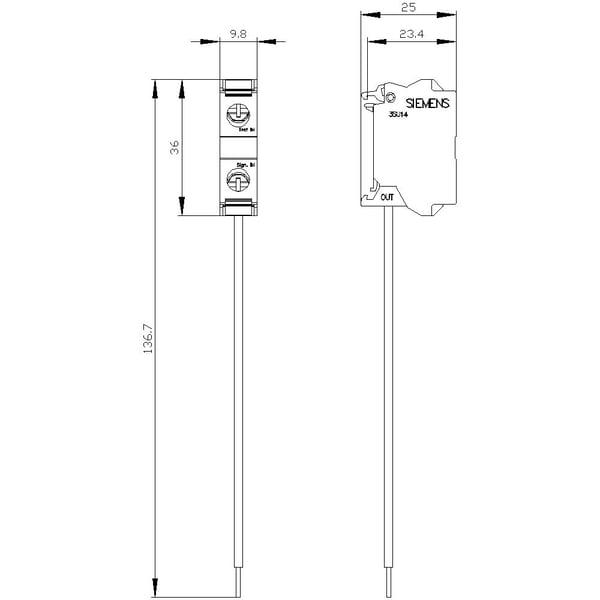Siemens 3SU1400-1CK10-1AA0 LED-moduuli 240 V DC/AC 1 kpl 1 kpl