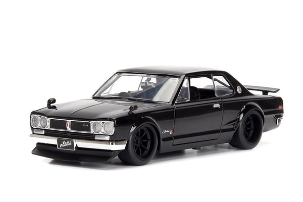 Jada Toys 253203004, Kaupunkiautomalli, Esikoottu, 1:24, Nissan Skyline 2000 GT-R, Ei sukupuolirajoitusta, Musta