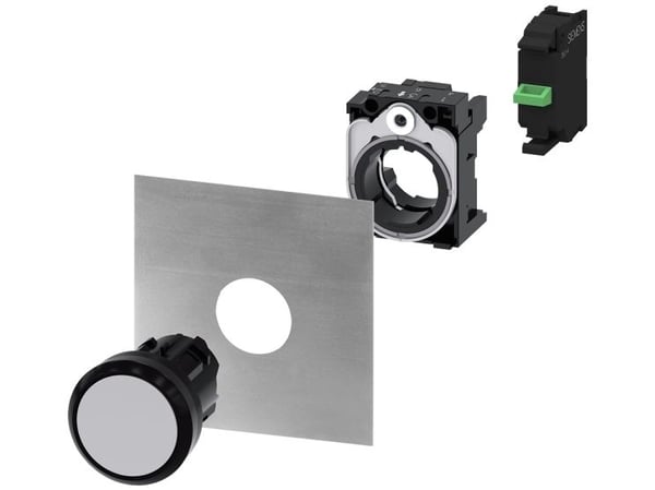 Siemens 3SU1000-0AB80-0AA0 Tryckknapp (Ø x H) 29,5 mm x 29,5 mm IP66, IP67, IP69/IP69K 1 st