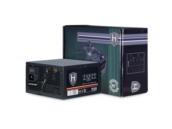 Inter-Tech HIPOWER SP-550, 550 W, 100 - 240 V, 50 - 60 Hz, 10 A, Aktiivinen, 120 W