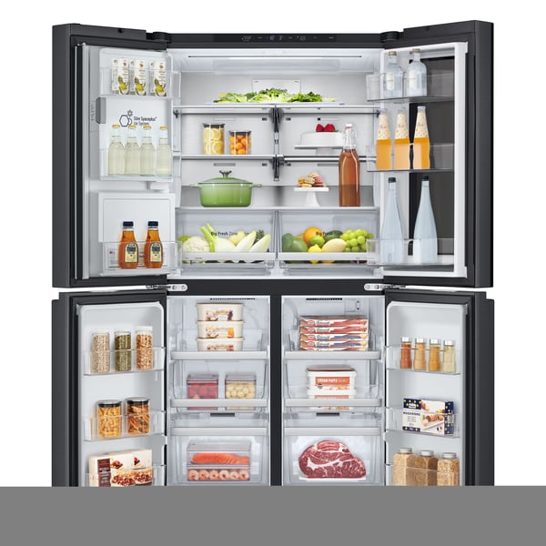 LG GMG960EVJE - Kjøleskap/fryser - fransk dør underfryser med vannautomat, isdispenser - Wi-Fi - bredde: 91.4 cm - dybde: 72.9 cm - høyde: 179.2 cm...