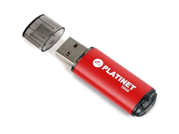 Platinet PMFE16R, 16 GB, USB Type-A, 2.0, 22 MB/s, Med lokk, Rød