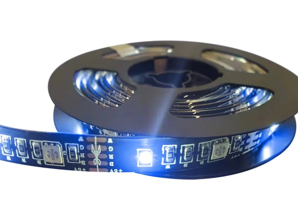 DELTACO SMART HOME - Lysslynge - LED - 60 LEDs/m - RGB-lys - 2 m - svart