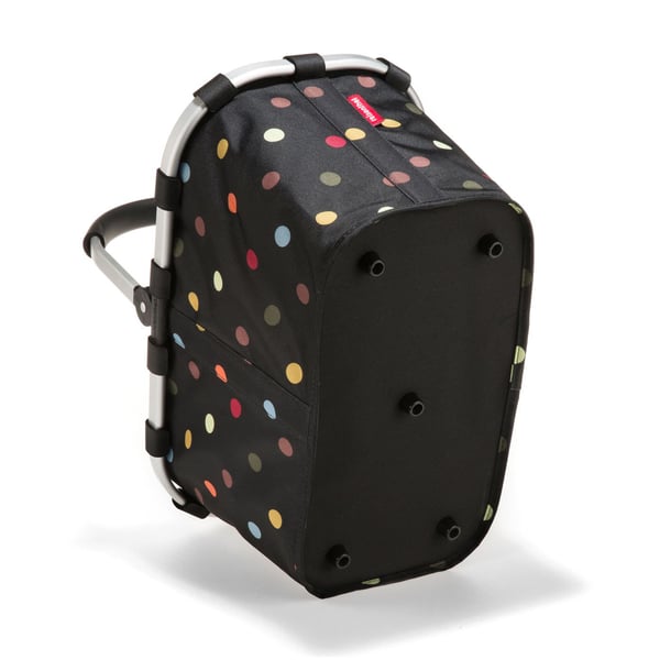 Reisenthel Carrybag shoppingkorg 22 L, svart med flerfärgade prickar