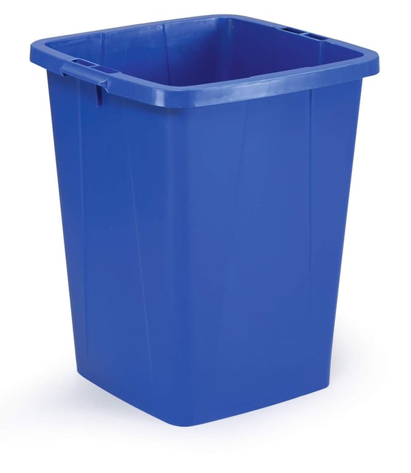 Roskakori DURABIN® 90L neliönmuotoinen, sininen