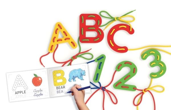Quercetti Lacing ABC+123, 3 år, Papir, Plast, Flerfarget