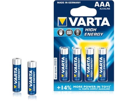 Varta High Energy - Batteri 4 x AAA - Alkalisk - 1220 mAh