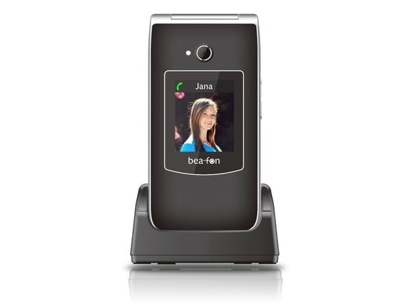 Beafon SL645 LTE, Simpukka, Yksittäinen SIM, 7,11 cm (2.8"), 1,3 MP, 1550 mAh, Musta, Hopea