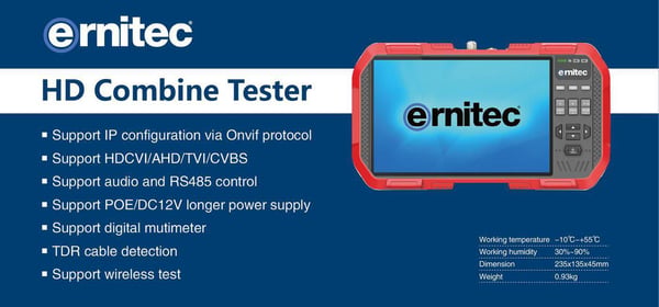 Ernitec 0070-24107-TESTER, Svart, 17,8 cm (7"), Kapacitiv, ?DC, 930 g, 135 mm