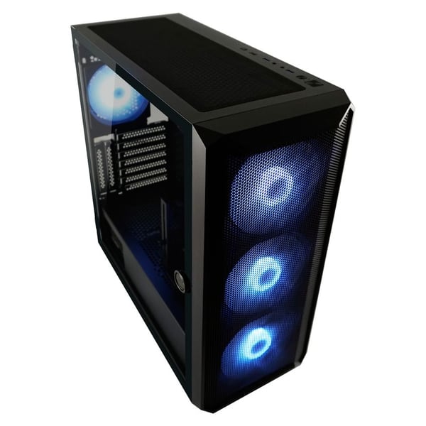 LC Power Gaming 804B - Obsession_X - Mid tower - ATX - genomskinlig sidopanel (härdat glas) - ingen strömförsörjning - svart - USB/ljud