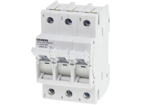 Siemens 5SG7631-0KK16, 16 A, 400 V, 3P, Monivärinen, 230 g, 80 mm