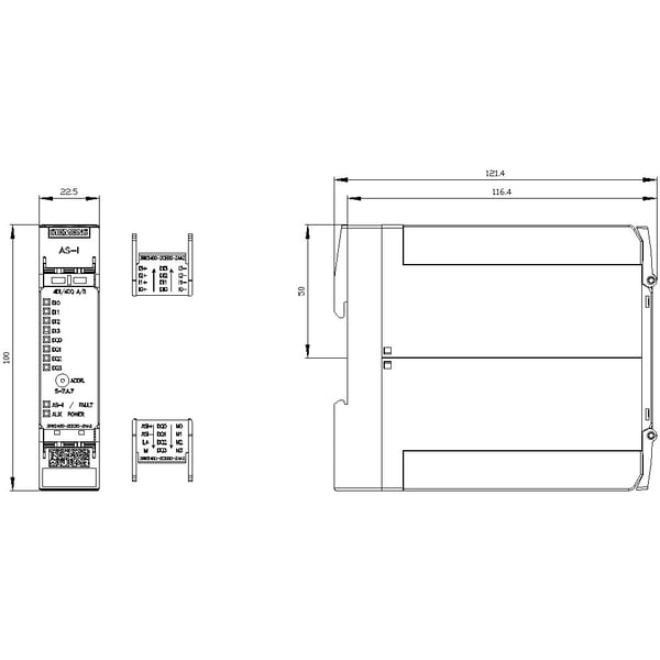 Siemens 3RK2400-2CE00-2AA2 PLC compact -moduuli 24 V/DC