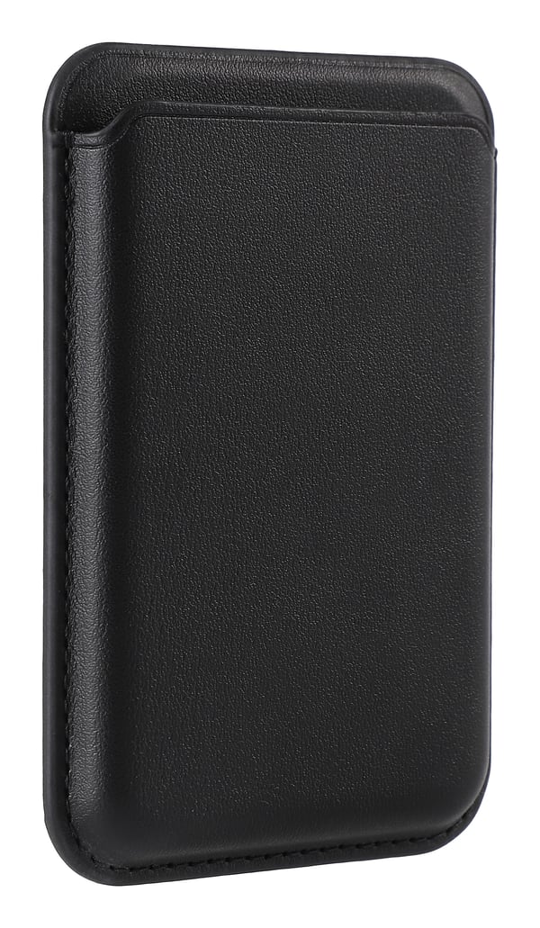 DELTACO - Magnetkortholder for mobiltelefon / kredittkort - MagSafe-samsvar - PU-skinn (termoplastisk polyuretan + polykarbonat) - svart - for Appl...