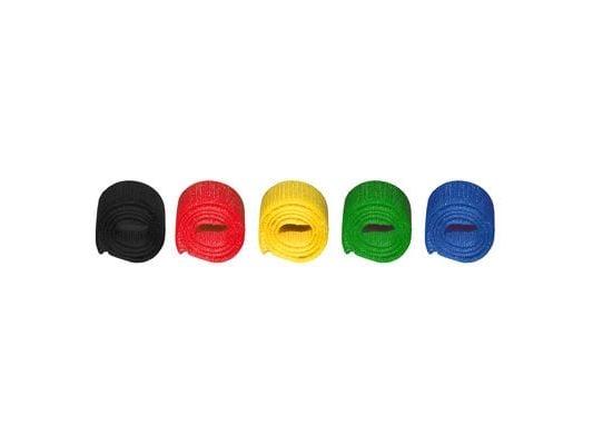 MediaRange MRCS302, Koukullinen ja lenkillinen nippuside, Nailon, Musta, Sininen, Vihreä, Punainen, Keltainen, 215 mm, 16 mm, 5 kpl