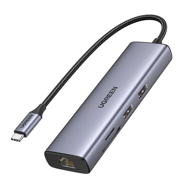 Ugreen - Dokkingstasjon - USB-C - HDMI, VGA - 1GbE