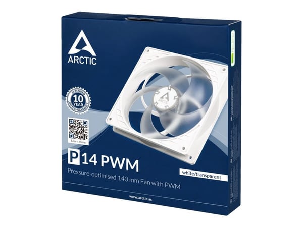 ARCTIC P14 PWM - Kabinettvifte - 140 mm - hvit, gjennomsiktig