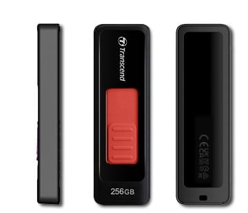 Transcend JetFlash 760 - USB flash-enhet - 256 GB - USB 3.1 Gen 1 - svart