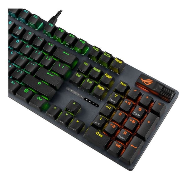 ASUS XA14 ROG STRIX SCOPE II X/NXSWV2/US/PBT, Täysikokoinen (100 %), Langallinen, USB, Mekaaninen, RGB LED, musta