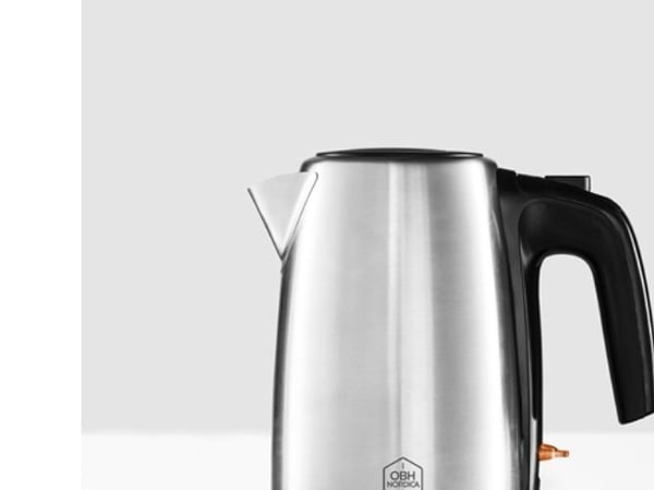 OBH Nordica Centric 6408 - Vattenkokare - 1 liter - 1.7 kW - stål