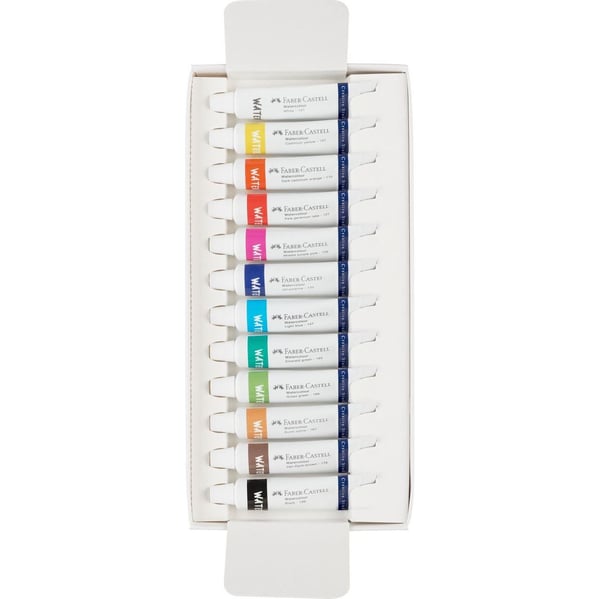 Faber-Castell Creative Studio - Färguppsättning - 12-piece - vattenfärg - 12 färger - blandfärger - 9 ml