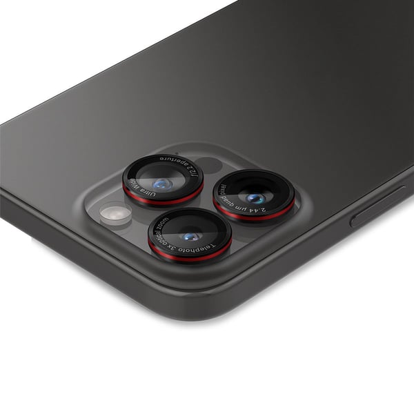 Spigen AGL05217, Linsebeskytter, Rød, Gjennomsiktig, Herdet glass, Apple, iPhone 14 Pro / 14 Pro Max, 17,3 mm