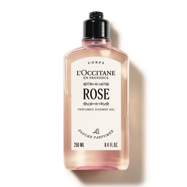 L'Occitane Rose Shower Gel 250ml Floral Body Wash with Romantic Rose Scent