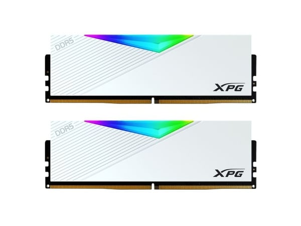 ADATA DDR5 64GB - 6000 - CL - 30 - Dual-Kit - , AX5U6000C3032G-DCLARWH, Lancer RGB, XMP, valkoinen