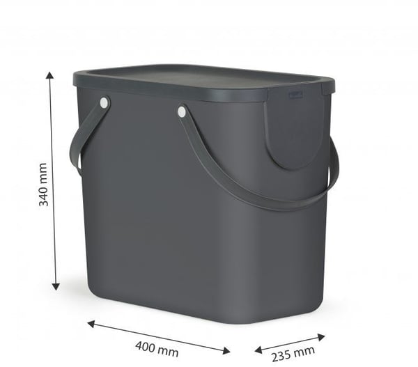 Rotho Albula, 25 l, Rektangulær, Antrasitt, 235 mm, 400 mm, 340 mm